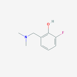 molecular formula C9H12FNO B15369443 2-[(Dimethylamino)methyl]-6-fluorophenol 