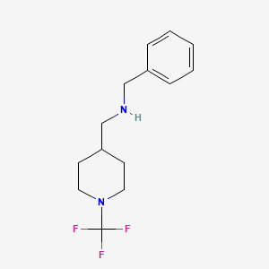 molecular formula C14H19F3N2 B15369461 N-benzyl-1-(1-(trifluoromethyl)piperidin-4-yl)methanamine 