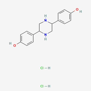 4-[5-(4-Hydroxyphenyl)piperazin-2-yl]phenol;dihydrochloride