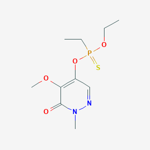 molecular formula C10H17N2O4PS B15369496 5-(Ethoxy-ethyl-phosphinothioyl)oxy-4-methoxy-2-methyl-pyridazin-3-one CAS No. 37840-66-7