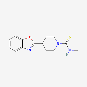 molecular formula C14H17N3OS B15369533 4-(1,3-benzoxazol-2-yl)-N-methylpiperidine-1-carbothioamide 