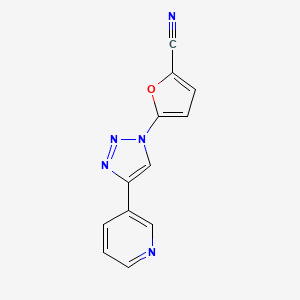 molecular formula C12H7N5O B15369555 5-(4-Pyridin-3-yl-[1,2,3]triazol-1-yl)-furan-2-carbonitrile 