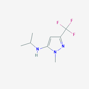 molecular formula C8H12F3N3 B15369567 N-isopropyl-1-methyl-3-(trifluoromethyl)-1H-pyrazol-5-amine 