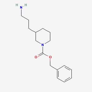 molecular formula C16H24N2O2 B15369572 Benzyl 3-(3-aminopropyl)piperidine-1-carboxylate 