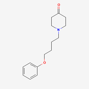 molecular formula C15H21NO2 B15369578 1-(4-Phenoxybutyl)piperidin-4-one 