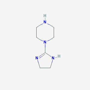 molecular formula C7H14N4 B15369590 1-(4,5-dihydro-1H-imidazol-2-yl)piperazine CAS No. 295341-59-2