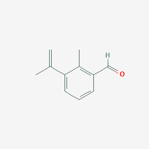 molecular formula C11H12O B15369602 2-Methyl-3-(prop-1-en-2-yl)benzaldehyde CAS No. 127451-12-1