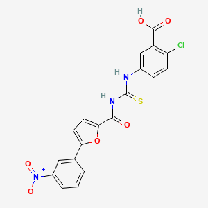 2-Chloro-5-[({[5-(3-nitrophenyl)furan-2-yl]carbonyl}carbamothioyl)amino]benzoic acid