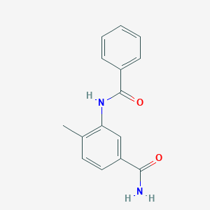 molecular formula C15H14N2O2 B15369636 3-Benzamido-4-methylbenzamide CAS No. 435289-63-7