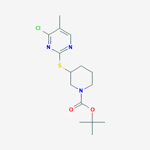 3-(4-Chloro-5-methyl-pyrimidin-2-ylsulfanyl)-piperidine-1-carboxylic acid tert-butyl ester