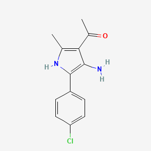 ETHANONE, 1-(4-AMINO-5-(p-CHLOROPHENYL)-2-METHYL-1H-PYRROL-3-YL)-