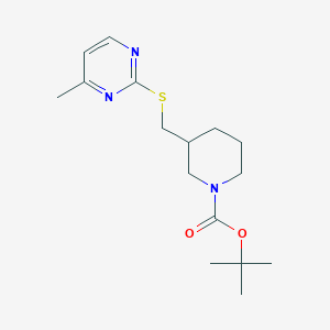 molecular formula C16H25N3O2S B15369672 3-(4-Methyl-pyrimidin-2-ylsulfanylmethyl)-piperidine-1-carboxylic acid tert-butyl ester 