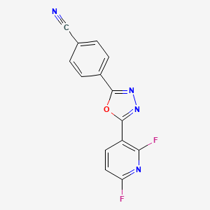 4-(5-{2,6-Difluoro-pyridin-3-yl}-[1,3,4]oxadiazole-2-yl)-benzonitrile