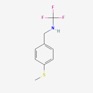 molecular formula C9H10F3NS B15369709 1,1,1-trifluoro-N-(4-(methylthio)benzyl)methanamine 