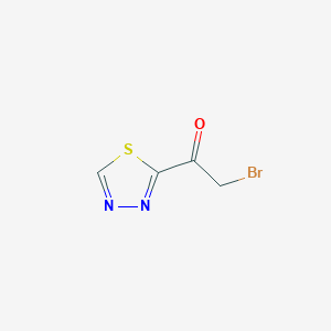 molecular formula C4H3BrN2OS B15369714 2-Bromo-1-(1,3,4-thiadiazol-2-YL)-1-ethanone CAS No. 499771-02-7