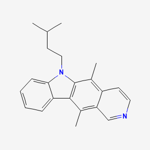 6H-Pyrido(4,3-b)carbazole, 5,11-dimethyl-6-(3-methylbutyl)-