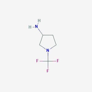 molecular formula C5H9F3N2 B15369744 1-(Trifluoromethyl)pyrrolidin-3-amine 