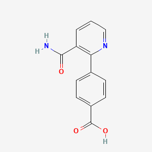 molecular formula C13H10N2O3 B15369748 4-(3-Carbamoylpyridin-2-yl)benzoic acid CAS No. 364077-93-0