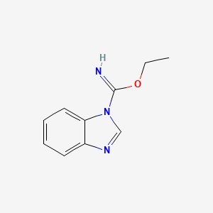 molecular formula C10H11N3O B15369752 Ethyl 1H-benzimidazole-1-carboximidate CAS No. 510711-08-7