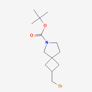 molecular formula C13H22BrNO2 B15369758 tert-Butyl 2-(bromomethyl)-6-azaspiro[3.4]octane-6-carboxylate 