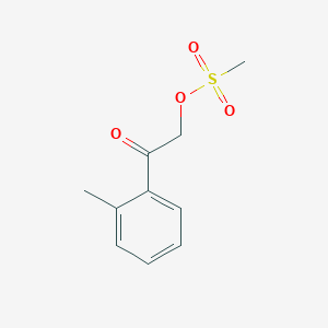 molecular formula C10H12O4S B15369774 Ethanone, 1-(2-methylphenyl)-2-[(methylsulfonyl)oxy]- 