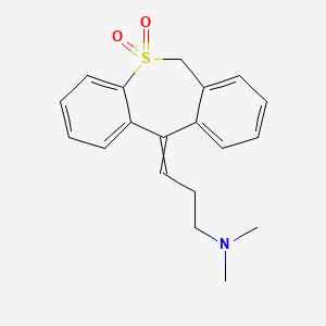 molecular formula C19H21NO2S B15369781 3-(5,5-dioxo-6H-benzo[c][1]benzothiepin-11-ylidene)-N,N-dimethylpropan-1-amine 