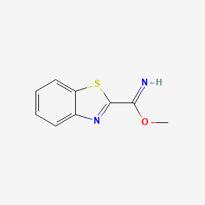 molecular formula C9H8N2OS B15369812 Methyl 1,3-benzothiazole-2-carboximidate CAS No. 57870-97-0