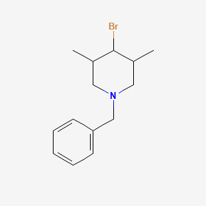 molecular formula C14H20BrN B15369841 1-Benzyl-4-bromo-3,5-dimethylpiperidine 