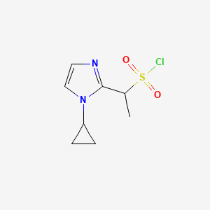 1-(1-cyclopropyl-1H-imidazol-2-yl)ethanesulfonyl chloride