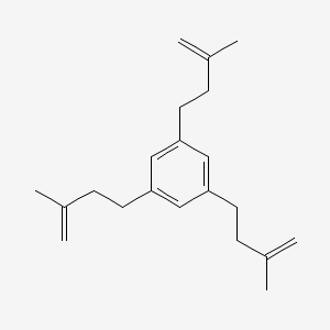 molecular formula C21H30 B15369910 1,3,5-Tris(3-methyl-3-butenyl)benzene CAS No. 55124-94-2