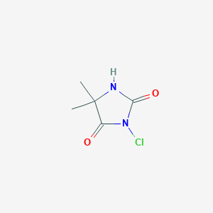 molecular formula C5H7ClN2O2 B15369943 3-Chloro-5,5-dimethylimidazolidine-2,4-dione CAS No. 34979-51-6