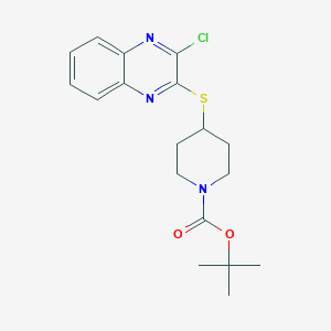 molecular formula C18H22ClN3O2S B15369955 4-(3-Chloro-quinoxalin-2-ylsulfanyl)-piperidine-1-carboxylic acid tert-butyl ester 