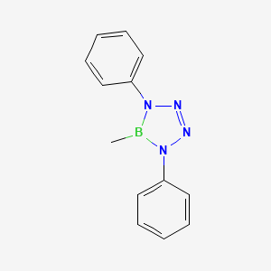 molecular formula C13H13BN4 B15369972 5-Methyl-1,4-diphenyltetrazaborole CAS No. 20534-05-8