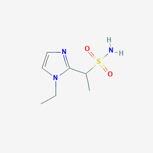 molecular formula C7H13N3O2S B15369984 1-(1-ethyl-1H-imidazol-2-yl)ethanesulfonamide 