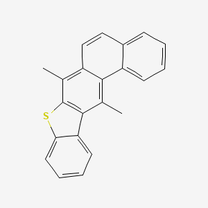 molecular formula C22H16S B15370003 BENZO(b)PHENANTHRO(3,2-d)THIOPHENE, 7,13-DIMETHYL- CAS No. 63042-50-2