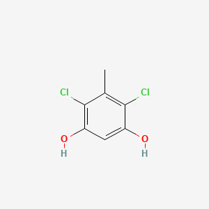 molecular formula C7H6Cl2O2 B15370009 Resorcinol, 4,6-dichloro-5-methyl- CAS No. 63992-61-0