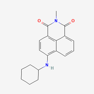 molecular formula C19H20N2O2 B15370011 1H-Benz[de]isoquinoline-1,3(2H)-dione, 6-(cyclohexylamino)-2-methyl- CAS No. 33209-23-3