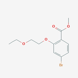 molecular formula C12H15BrO4 B15370055 Methyl 4-bromo-2-(2-ethoxyethoxy)benzoate CAS No. 1016313-26-0