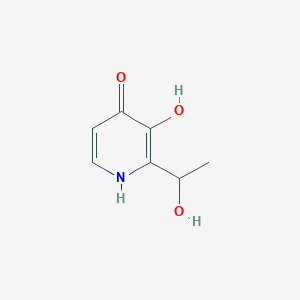 molecular formula C7H9NO3 B15370057 3-Hydroxy-2-(1-hydroxyethyl)pyridin-4(1H)-one CAS No. 765261-57-2