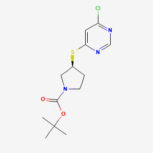 molecular formula C13H18ClN3O2S B15370078 (S)-3-(6-Chloro-pyrimidin-4-ylsulfanyl)-pyrrolidine-1-carboxylic acid tert-butyl ester 