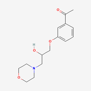 molecular formula C15H21NO4 B15370175 3'-((2-Hydroxy-3-morpholino)propoxy)acetophenone CAS No. 63990-82-9