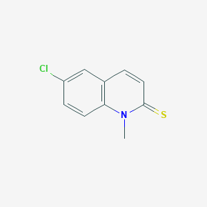 molecular formula C10H8ClNS B15370182 6-chloro-1-methylquinoline-2(1H)-thione 