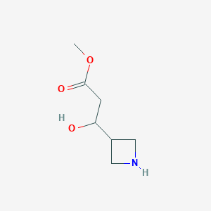 molecular formula C7H13NO3 B15370192 Methyl 3-(azetidin-3-yl)-3-hydroxypropanoate 