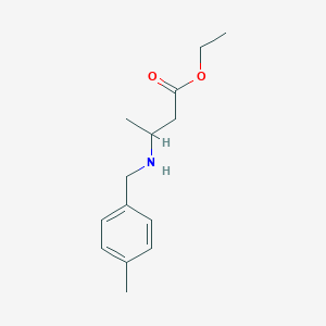 molecular formula C14H21NO2 B15370197 Ethyl 3-{[(4-methylphenyl)methyl]amino}butanoate 