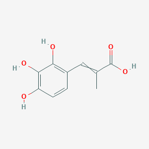 molecular formula C10H10O5 B15370227 2-Methyl-3-(2,3,4-trihydroxyphenyl)prop-2-enoic acid CAS No. 773120-31-3