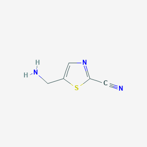 molecular formula C5H5N3S B15370249 5-(Aminomethyl)-2-thiazolecarbonitrile 