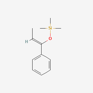 molecular formula C12H18OSi B15370261 (Z)-trimethyl((1-phenylprop-1-en-1-yl)oxy)silane 