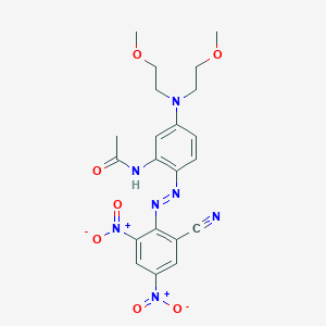 N-[5-[bis(2-methoxyethyl)amino]-2-[(2-cyano-4,6-dinitrophenyl)diazenyl]phenyl]acetamide