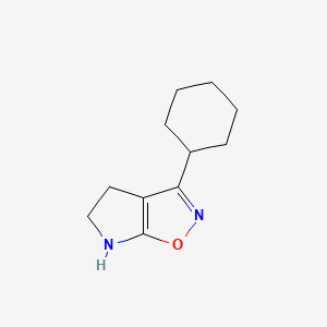 molecular formula C11H16N2O B15370273 3-Cyclohexyl-5,6-dihydro-4H-pyrrolo[3,2-d]isoxazole 