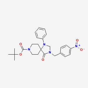 molecular formula C25H30N4O5 B15370336 tert-Butyl 3-(4-nitrobenzyl)-4-oxo-1-phenyl-1,3,8-triazaspiro[4.5]decane-8-carboxylate CAS No. 138091-53-9